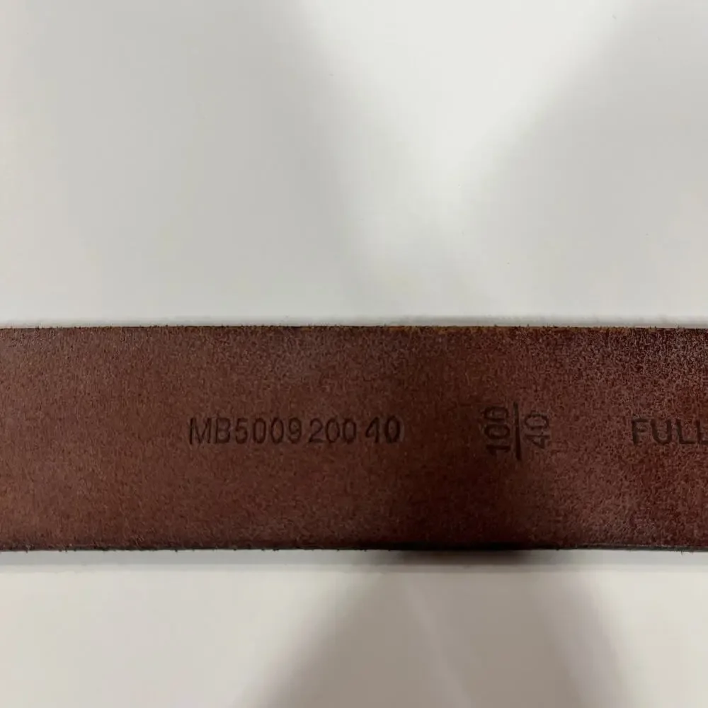 Roundtree & Yorke Full Grain Leather Men’s Belt Brown Silver Buckle‎ 100/40